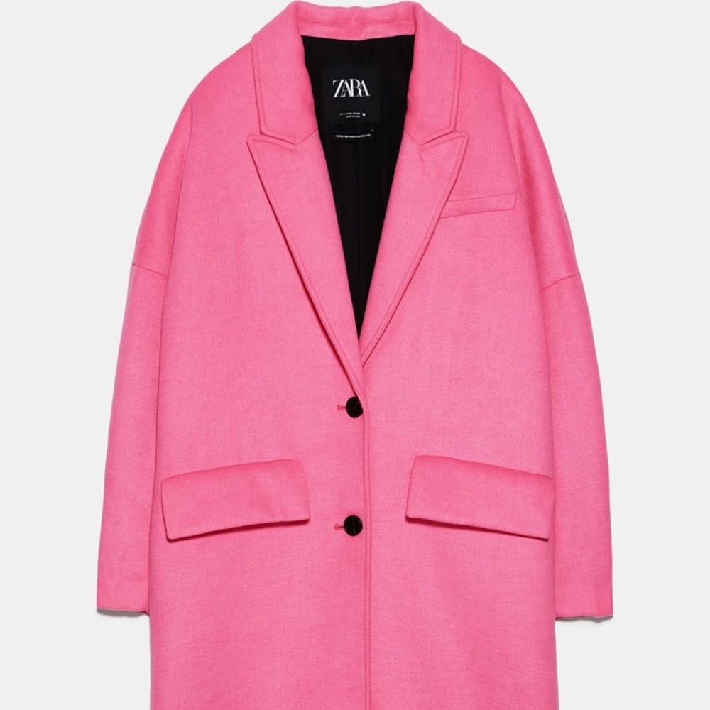 Zara Oversized Pink Coat